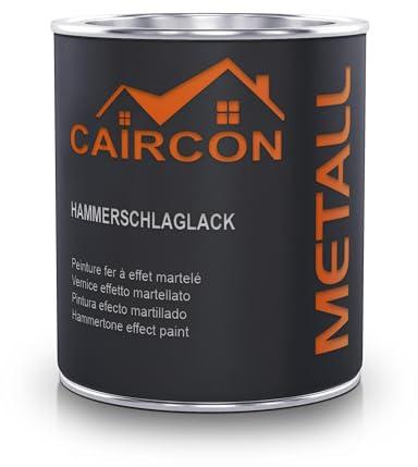 CAIRCON Hammerschlaglack - Rostschutzfarbe & Metallschutzlack - Silber 750ml