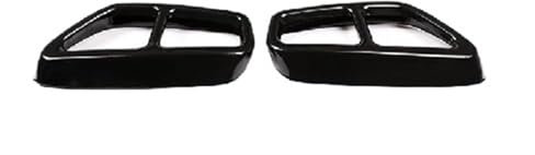 Für B&MW 5 Series G30 G31 2018–2022 Auto-Heckkehle Auspuffrohr Schalldämpferspitzen Abdeckung Zieraufkleber Edelstahl Auspuffblenden (Color : Schwarz)