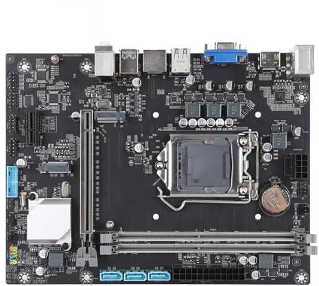 VBESTLIFE Carte Mère LGA 1151, Carte Mère de Bureau DDR4 Double Canal pour Processeur 6/7/8/9 Gen Série I3/i5/i7, avec Carte Réseau Gigabit