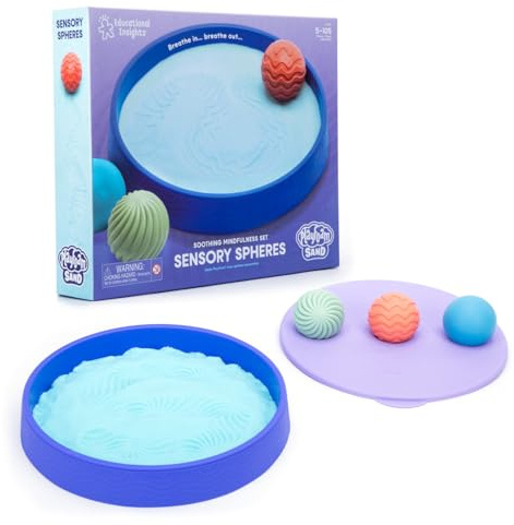 Learning Resources Playfoam Sand Sfere Rilassanti, Gioco Educativo Sensoriale, Attività di Mindfulness per Bambini e Adulti, con Vassoio, Sabbia e Sfere, 5+ Anni