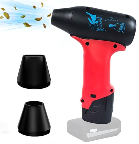 Batteridriven fläkt lövblåsare för 12 V M12, Jet Blower 130 000 RPM borstlös höghastighetsmotor tryckluftsduster steglös luftdyster lövblåsare för bil, PC verkstad, camping (utan batteri)