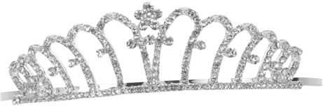 Healeved Coroncina Compleanno con Brillanti per Ragazze Fascia e Resistente Accessorio per Feste e Foto