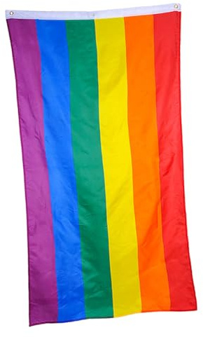 Gatuida Bandera Grande Lgbt Arcoíris de Poliéster Resistente y Reutilizable para Orgullo Gay Decoración Exterior Vibrante y Ligera para Eventos y Celebraciones