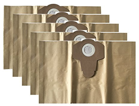 Vacuum Cleaner Bags Set of 5/Dirt Collection Sack/Dust Bags for Lavor Wet-Dry Vacuum Cleaner 20 Litre fits for Lavor, Parkside, Workzone 20Liter Wet Dry Cleaner