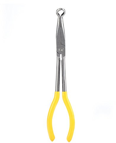 1 Stücke 11 Zoll Extra Lange Nasenzange 45/90 Grad Gebogene Nase O-form Spitze Zange Handwerk Reparatur Handwerkzeug Set MEHRWEG VERPACKUNG socialme-eu(加长O型)