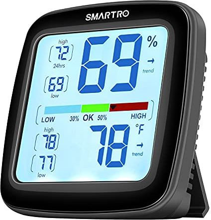 SMARTRO SC42 Hygromètre numérique professionnel pour intérieur avec jauge d'humidité ambiante et calibrage de précision professionnel