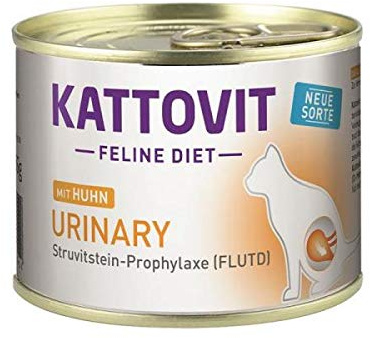 KATTOVIT - Nourriture Humide Urinary pour Chats | Nourriture Humide pour Chat comme Aliment Complet en boîte Nourriture diététique pour Chats Adultes souffrant de Maladies urinaires | 12 x 185 g
