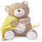 APUNOL Carillon Neonati, Peluche per Nanna, Luce Notturna Bambini Ricaricabile USB Regalo Neonate Giocattolo Teddy con Sensore di Pianto, Proiettore Stele e Rumori Bianchi