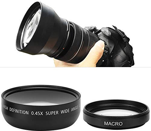 49mm Objectif Grand Angle pour Appareil Photo, Objectif Macro Grand Angle 0.45X Universel pour Canon pour Nikon pour Sony pour Olympus Appareil Photo