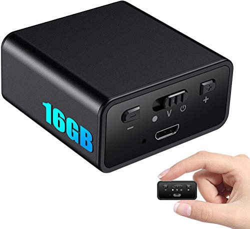 16GB Mini Diktiergerät mit Stimmenaktivierung, Henf Digital Diktiergerät Magnetischer Aufnahmegerät, 196 Stunden Akku, 365 Tage Standby, Abhörgerät, Voice Recorder für Vorträge Meeting