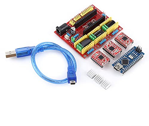 3D-Drucker-Kit CNC-Graviermaschine Shield A4988 Drive Nano 3.0 Board mit USB-Kabel 3D-Drucker-Kit