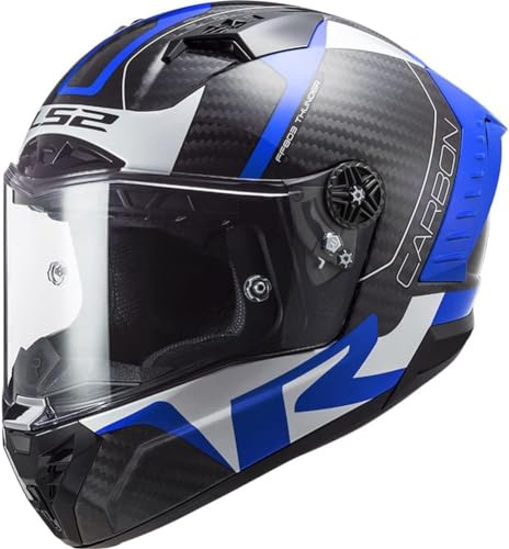 LS2, Integralhelm motorrad Thunder Carbon Racing FF805 blue white, S