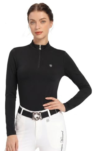 Harrison Howard Women's Equestrian Riding Shirt, Horse Riding Top UPF 50+