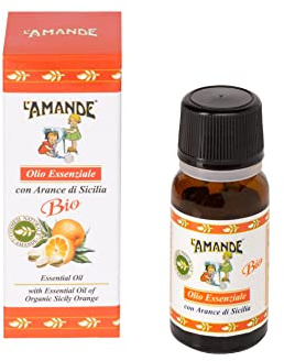 L'AMANDE - Olio Essenziale per Diffusori, Aromaterapia, Massaggi, Olio Essenziale Puro all'Arancia Rossa e Pistacchio Bio, Lozione Naturale Azione Calmante e Antistress contro Ansia e Nervosismo 10 ml