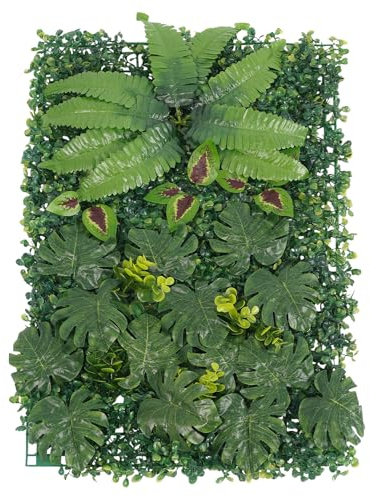 6 Pezzi Pannelli di Piante Artificiali Verde Pannello Pannello di Foglie di Felce Della Parete per Decorazione della Parete Piante da Esterno da Giardino di Casa 60x40cm