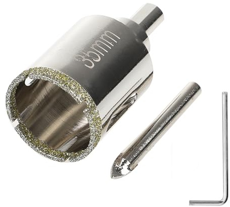 CLKE Scie Cloche 35mm Diamant, Foret Carrelage avec Foret Guide Centreur, Ouvre-Trou en Verre, pour Coupe de Carrelage, Verre, Céramique, Pierre Microcristalline, Granit