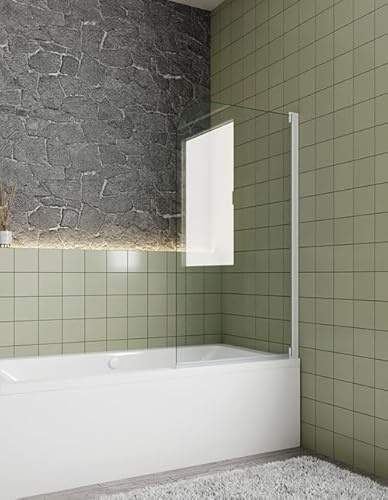 Aica Sanitär Badewanne Drehen Duschwand Badewannenaufsatz 180 Grad,75cm