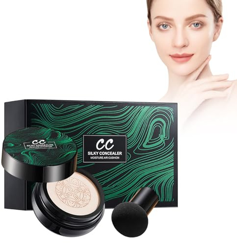 Utapossin Pilzkopf Luftkissen Creme Foundation Make up Pilz Luftkissen Pilz Luftkissen CC Creme Primer Langlebig Perfekte Abdeckung für Makelloses Make up Gleichmäßiger Hautton