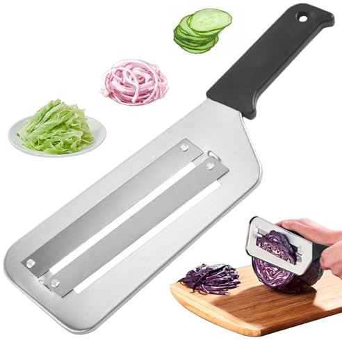 Kohlhäcksler, scharfe Edelstahlklinge, Kohlschneider, Schredder, rutschfester Kohlschneider, doppelschichtiger Kohlschnitzel für Gemüse und Obst, Schwarzkohlschneider, Kohlschnitzelschneider