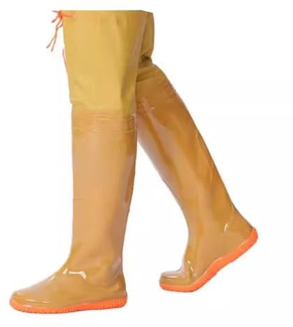 KPHYMOD Watstiefel wasserdichte Hüftwathose Aus PVC, 60 cm Hoher, Leichter Hüftstiefel Für Männer Und Frauen Mit Oxford-Stollensohle(34 EU)