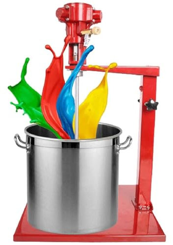 Pneumatischer Farbmischer-Rührer, 5 Gallonen elektrischer Hand-Betonmischer, Farbrührmaschine mit Ständer, Tisch-Luftrührer, 2600 U/min, for Mischen von Gips/Farbe/Mörtel/Kleber