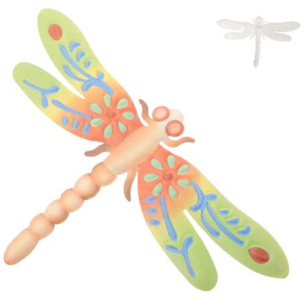 GAROZATION Metal Dragonfly Wall Hanging Outdoor Garden Decor Iron Art Ornament for Wall Display