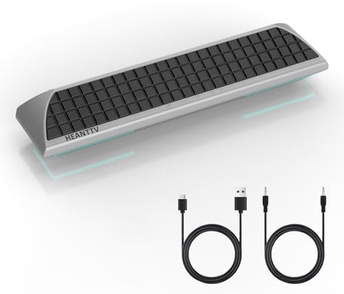 HEANTTV Cuffie Touch per Laptop, Soundbar per PC con Luci RGB, Altoparlanti per Computer USB, Altoparlanti per Monitor da Scrivania, Altoparlante per PC, Altoparlante cablato alimentato via USB