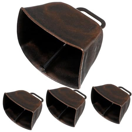 Kuhglocken Metall Vintage Hängend 4 Stück Tierglocke Deko Glocken Zum Basteln Charm Anhänger Für Reisen Hochzeit Diy