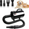 VexNook Asciugacapelli per cani Blower molto silenzioso – 3200 W Pet Dryer Blower con velocità del vento regolabile e temperatura, 4 diversi ugelli tubo elastico e spazzola per la cura