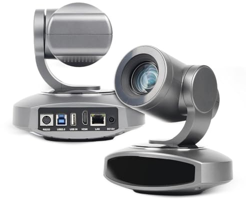 RGBlink 4K PTZ Kamera HDMI, AI Auto-Tracking, 10X optischer Zoom, USB 3.0 LAN HDMI PTZ Kamera für Kirche Anbetung Bildung Konferenz Events, RGB10X-UUAI-BK (echter 4K-Ausgang