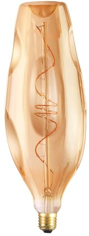 Suprema, Lampadina LED Decorativa Giant, Dimmerabile, Luce Calda, Attacco E27 (Ambra bottiglia)