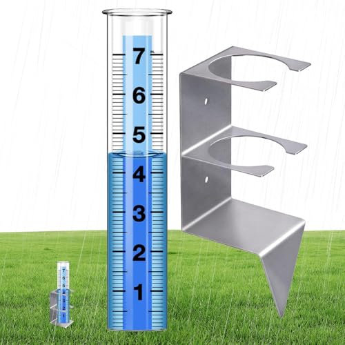 Pluviomètre - Réutilisable Et Résistant Au Gel, Pluviomètre D'extérieur En Verre | Pluviomètre De Jardin, Récupérateur De Neige De 21,3 Cm, Outil De Mesure Décoratif Pour Allée, Terrasse, Clôture De F