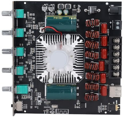 POENVFPO Carte D'amplificateur BT avec une Puissance de Sortie à Double Canal 220W X 2 Plus 350W pour une Meilleure Carte D'amplificateur de Personnel de Performance Sonore pour une Utilisation en