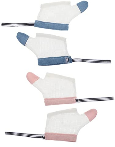 Guanti Anti-suzione per Dita Ragazzo Ragazza Correttore 2 Paia | Rete Traspirante in Nylon, Lavabili e Riutilizzabili, Bianco, per 6-10kg, 9-15kg, 15-22, 5kg
