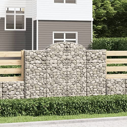 GCHDHAPB Arched Gabion Baskets 3 pcs 200x50x140/160 cm Galvanised IronHome & Garden Lawn & Garden Gardening Pots & Planters