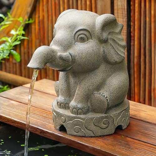 ZYZSY Wasserspeier Set, mit Pumpen simuliertes, Brunnenfigur für Gartenteich, Dekorative Wasserfeatures, Maritime Deko für Garten, Terrasse und Balkon(20 * 29.5 * 30.5cm/7.9 * 11.6 * 12in)