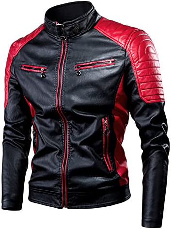Combinaison Pluie Moto Homme Chaud Blazer Imperméable De Pluie Waterproof M65 Printemps Raincoat Costumes Vent Cagoule Col Harrington Militaire Veste Homme Mi Saison Rouge XL