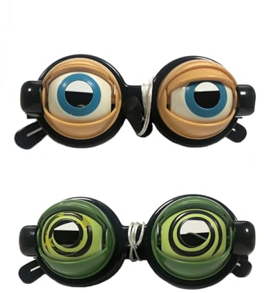 CTForest 2 PCS Spaßbrille Augen, Ziehbrille Blinzelnd, Quatschbrille Augen, für Kostümzubehör Und Fotokabine Requisiten