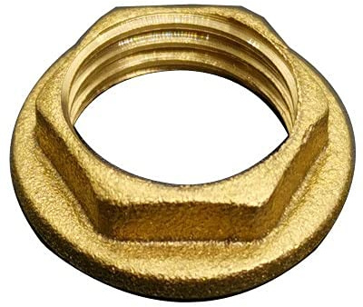 1 pezzo di raccordo for tubi con dado di bloccaggio esagonale in ottone, dado flangiato - nipplo filettato femmina for connessioni BSP da 1/8 a 1(3/4 Flange)