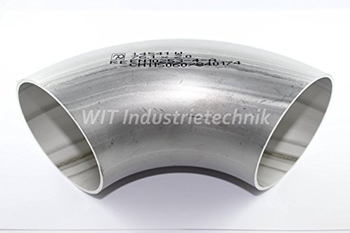 48,3x3,2 mm EDELSTAHL Bogen 90° V2A 1.4541 Rohr Schweißbogen