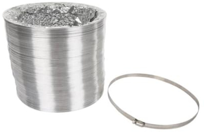 Perel Warmluftschlauch, 7 m x 24 cm, Aluminium, 140 C, fuer Heizluefter