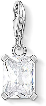 Thomas Sabo Damen Charm-Anhänger Weißer Stein Charm Club 925 Sterling Silber 1849-051-14