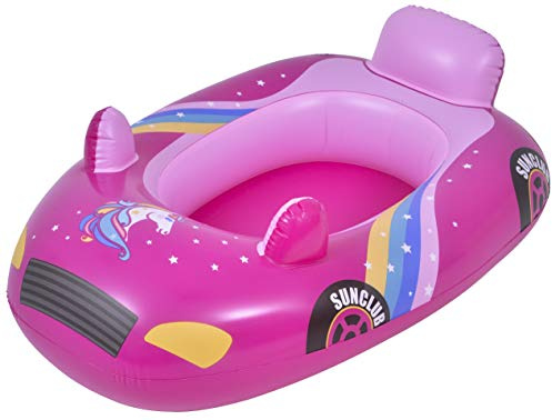 Kinderboot ca. 86cm x 60,5cm Kinder Boot Einhorndesignboot Autodesignboot Einhorndesign Autodesign Sommer Baden Schwimmen Schwimmbad inklusive Reperaturenset (Rosa)