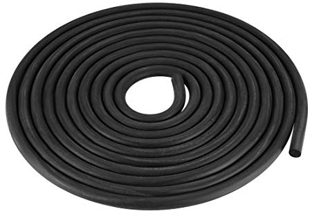 sourcing map EPDM Dichtung Gummidichtung Rundschnur Dichtungsstreifen Schaum Fensterdichtungen Fugenfüllprofil für Silikonfugen Beton Füllung, 6mm Durchm. 3 Meter Lang Schwarz