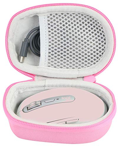 co2CREA Duro Viajar Caja Estuche Funda para Logitech MX Anywhere 1/ Anywhere 2S / Anywhere 2 / Anywhere 3 Ratón inalámbrico Bluetooth(Funda Solo) (Rosado)