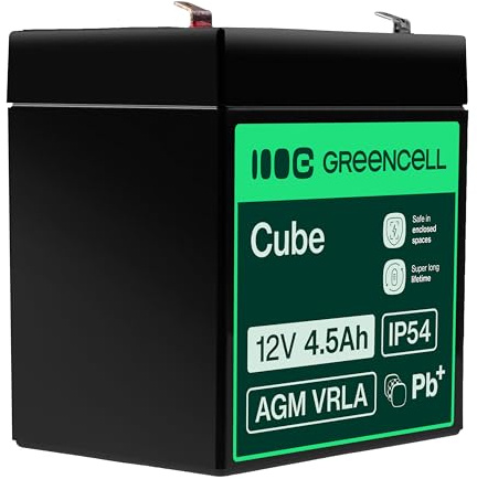 Green Cell® AGM 12 V 4 Ah batteri VRLA blybatteri blybatteri extra batteri batteri cykelfast Unbemann UPS | USV | nödström | USV-system | UPS -system | backup batteri | batteribackup