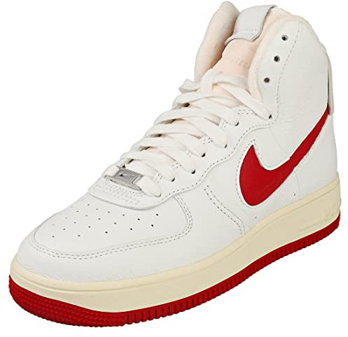 Nike Donna Air Force 1 Sculpt Sneaker, Bianco Bianco Bianco Palestra Rosso, 39 EU