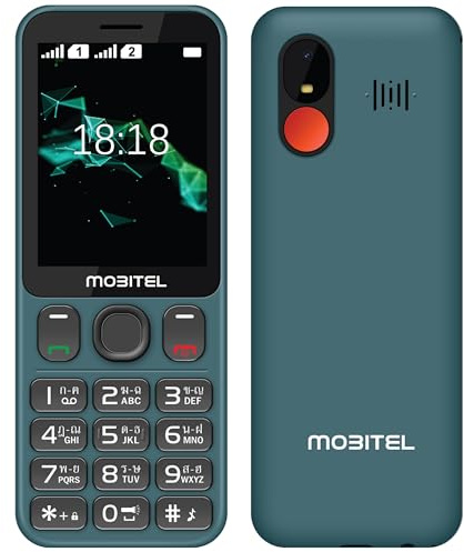 Mobitel 1010 4G SIM Free Mobile Phone for Elderly Big Button Senior Mobile Phone Dual SIM Unlocked 2.8 Large Display SOS Emergency Button Loud Speaker USB-C Bluetooth FM Radio Long Battery (Green)