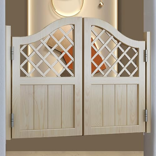 Puertas de Bar de Salón Occidental con Ventanas, Puertas Batientes de Café Listas para Instalar, Puerta Abatible Interior de Madera Maciza, para Balcón, Cuarto de Guardarropas, Bar Vaquero ( Color : N