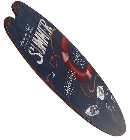 LIFKOME Sommerliche Surfbrett Holzplakette Holzschild Stranddeko Wanddekoration mit Meeresmotiv für Wohn und Badezimmer